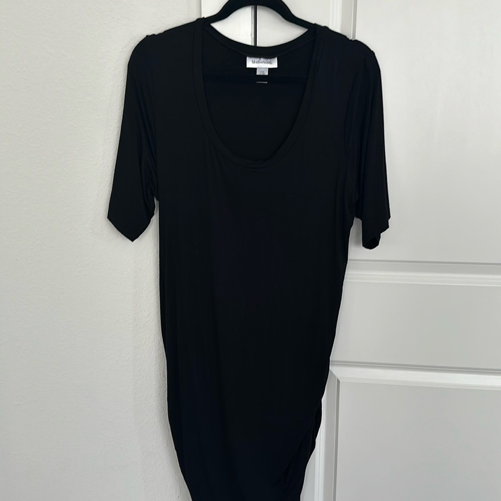 Ruched side maternity dress